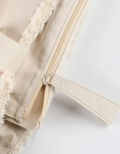 Shopper - Muntvak met rits - beige