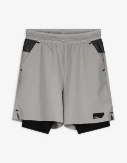 Short - Contrasterende inzetten - grijs