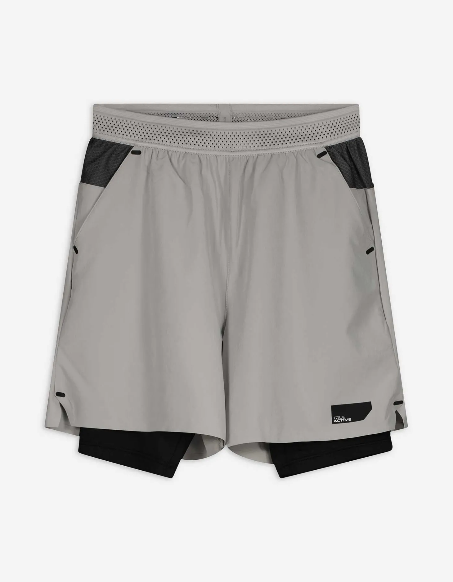 Short - Contrasterende inzetten - grijs