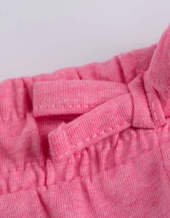 Short - Geappliqueerd strikje - pink