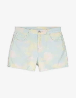 Short - Gebatikt - lichtgeel