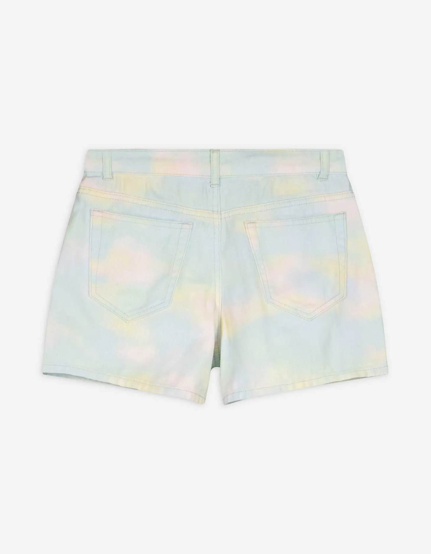 Short - Gebatikt - lichtgeel