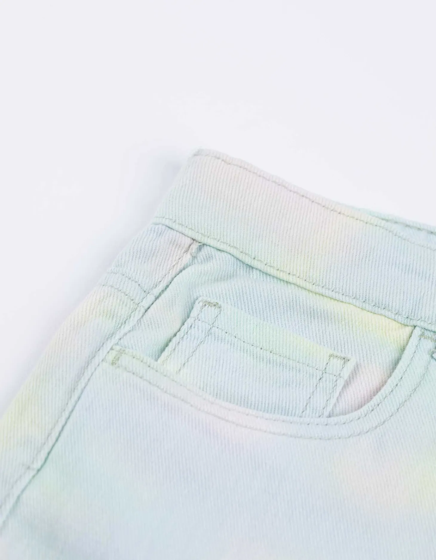 Short - Gebatikt - lichtgeel