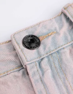 Short - Gekleurd denim - lichtblauw