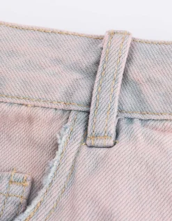 Short - Gekleurd denim - lichtblauw