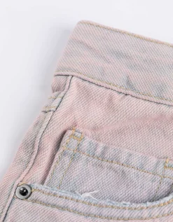 Short - Gekleurd denim - lichtblauw