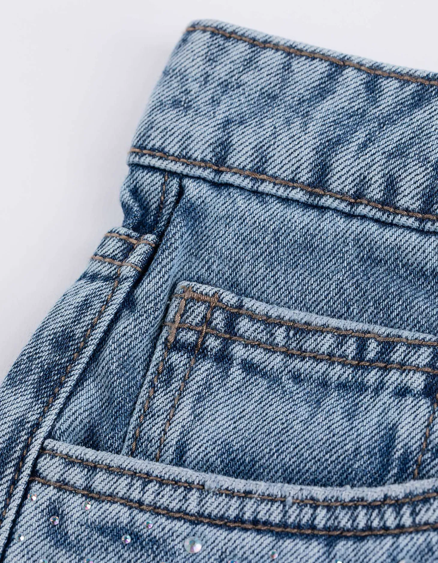 Short - Hoge taille - blauw