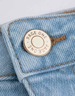 Short - Hoge taille - lichtblauw