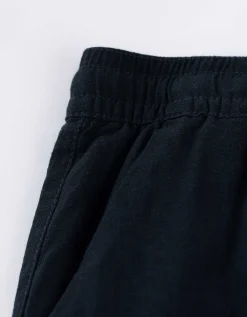 Short - Linnenmix - donkerblauw