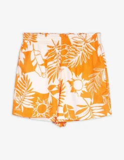 Short - Linnenmix - oranje