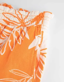 Short - Linnenmix - oranje