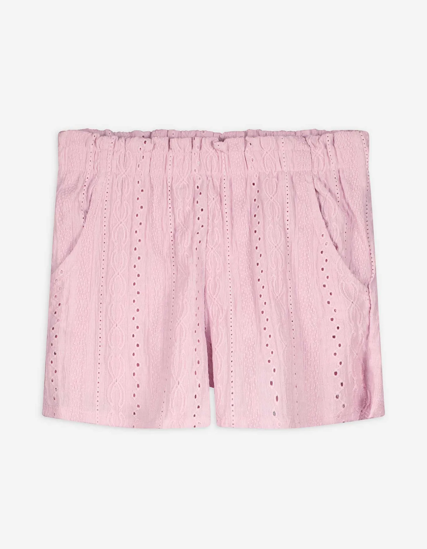 Short - Materiaalmix - roze