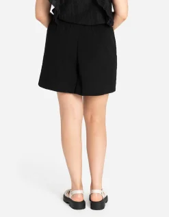 Short - Materiaalmix - zwart