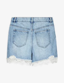 Short - Met kant - lichtblauw