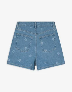 Short - Motief all-over - blauw