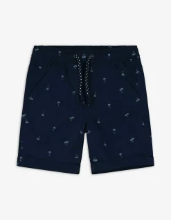 Short - Motief all-over - donkerblauw