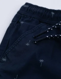 Short - Motief all-over - donkerblauw