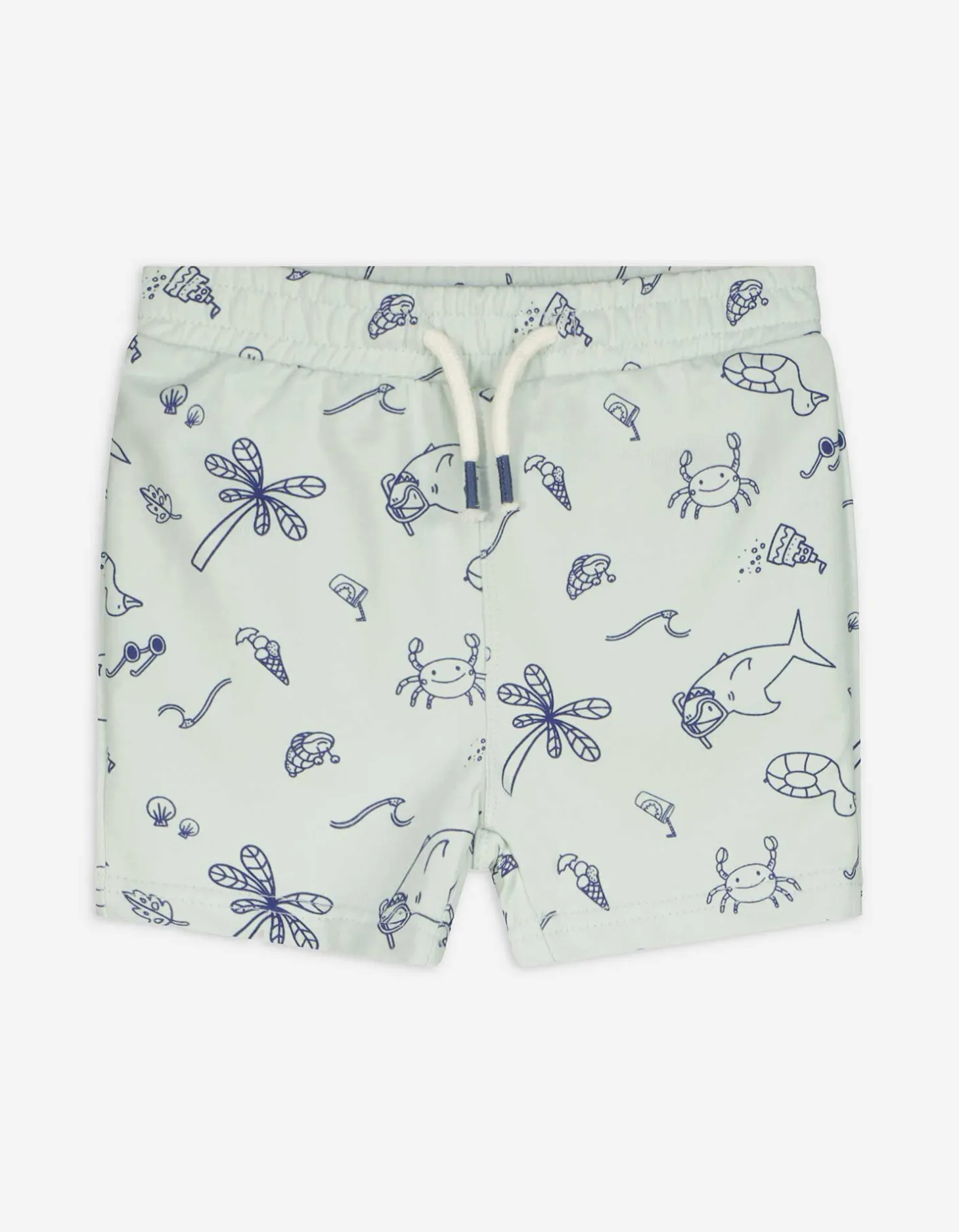 Short - Motief all-over - lichtgroen