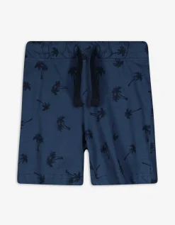 Short - Print all-over - donkerblauw