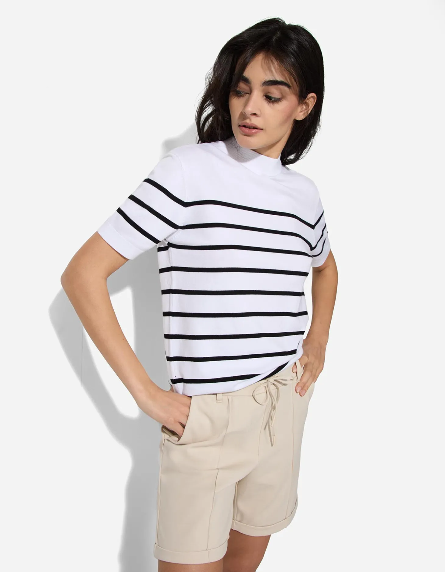 Short - Regular waist - wit