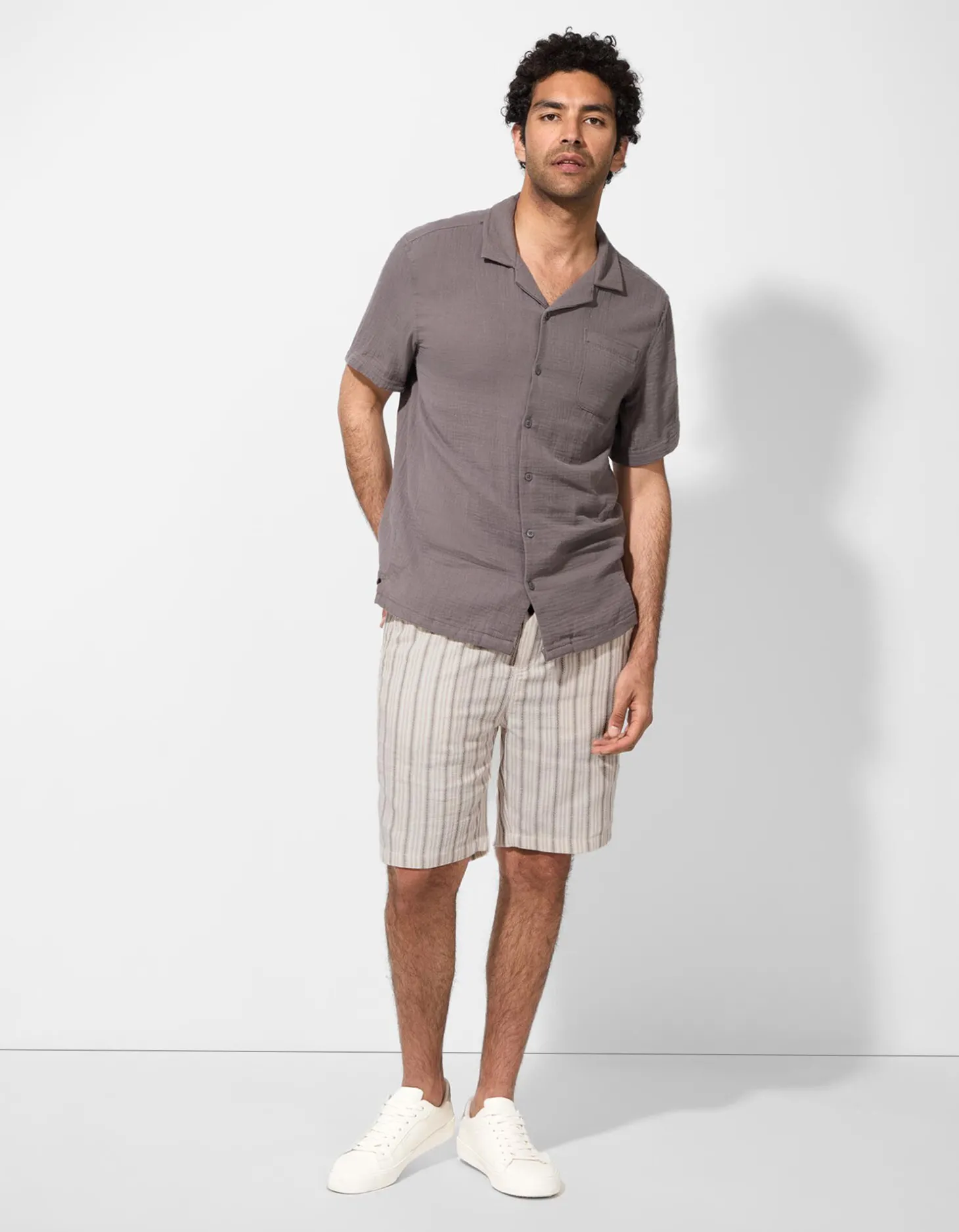 Short - Strepen - wit