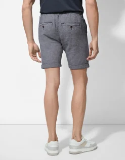 Short - Vaste pijpomslag - donkerblauw