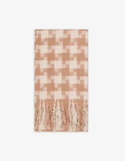 Sjaal - Franjes aan de zomen - beige
