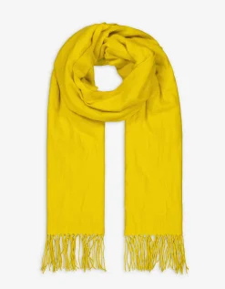 Sjaal - Wol look - geel