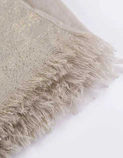 Sjaaltje - Lurex - beige