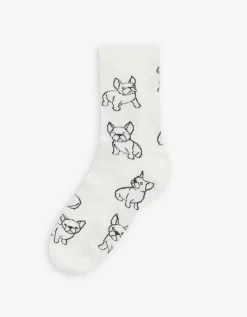 Sokken - Dierenprint - wit