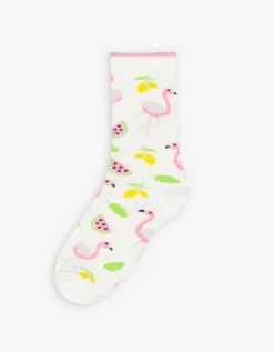Sokken - Motief all-over - wit