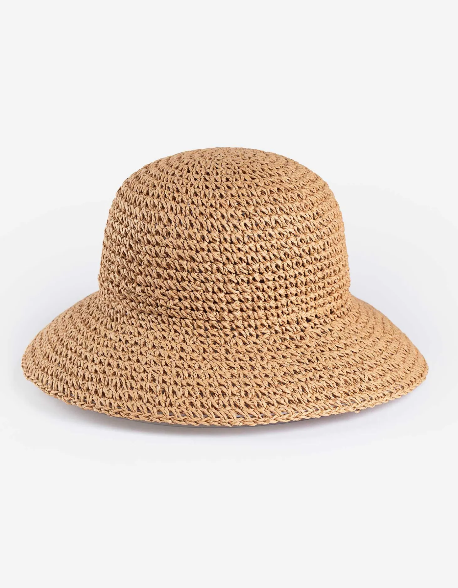 Strohoed - patroon - beige