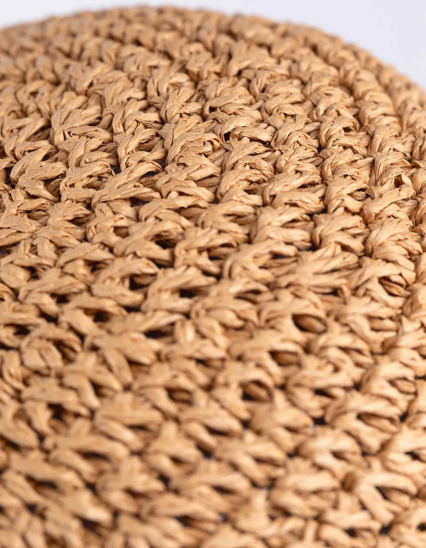 Strohoed - patroon - beige