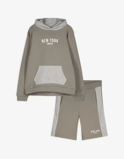 Sweater en broek set - Sweatstof - donkergroen