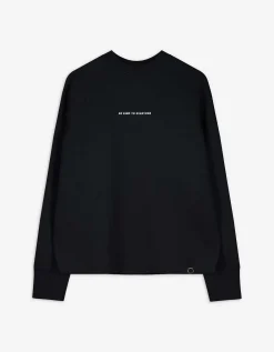 Sweatshirt - Afdrukken achteraan - zwart