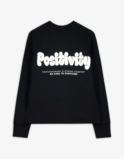 Sweatshirt - Afdrukken achteraan - zwart