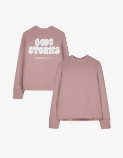 Sweatshirt - Afdrukken achteraan - roze