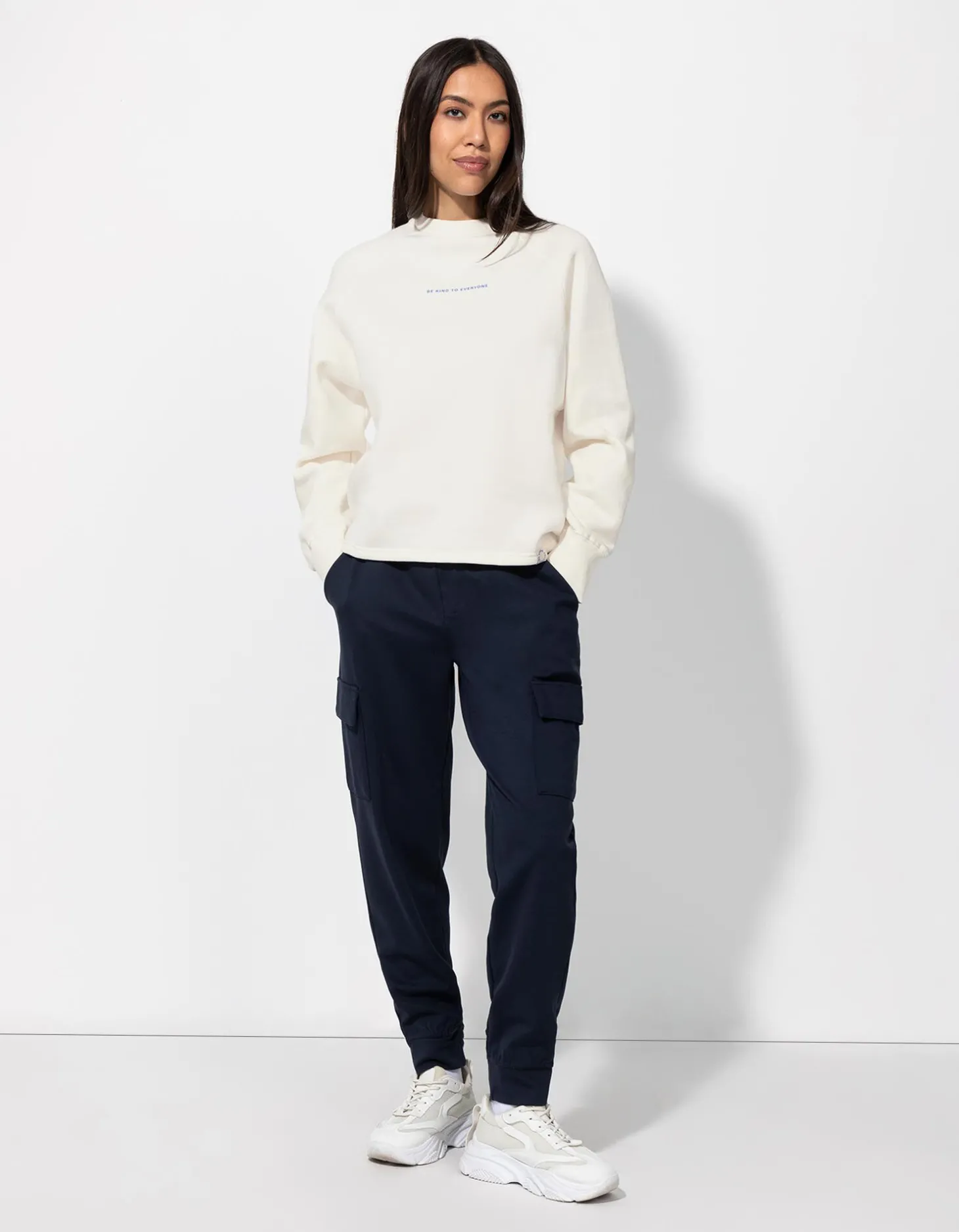 Sweatshirt - Afdrukken achteraan - wit