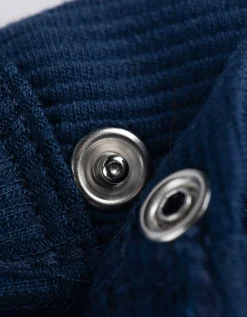 Sweatshirt - Bandje met drukknoop - donkerblauw