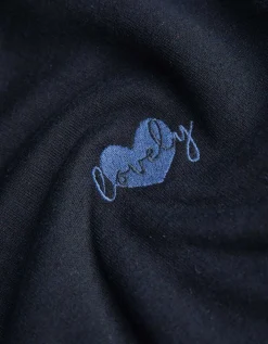 Sweatshirt - Borduursel - donkerblauw