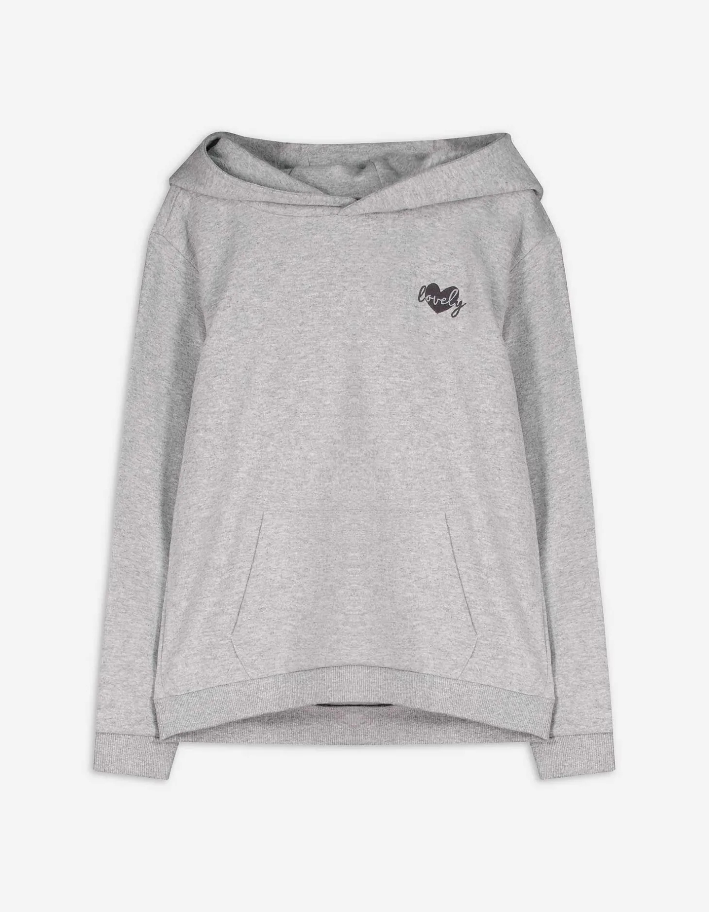 Sweatshirt - Borduursel - lichtgrijs