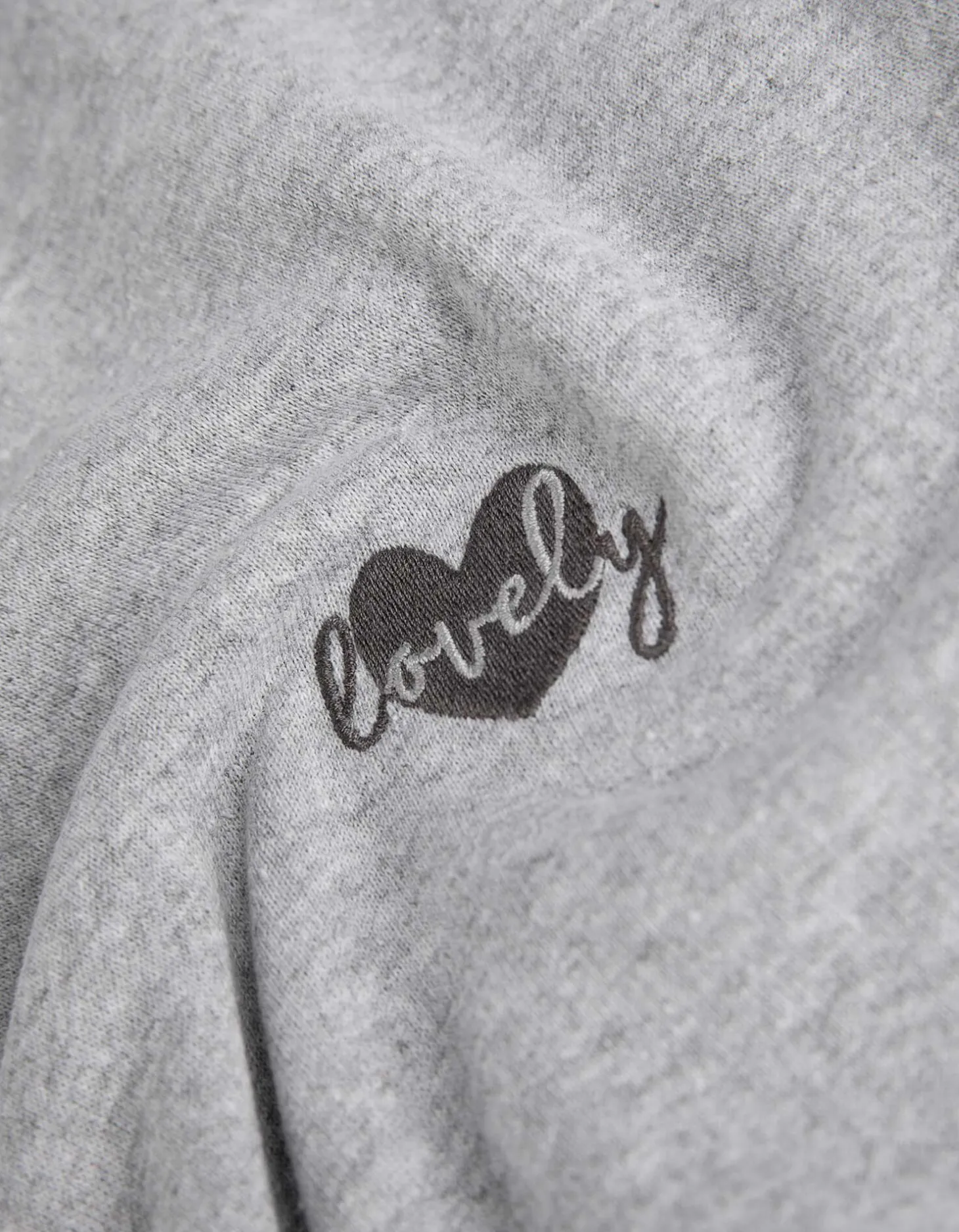 Sweatshirt - Borduursel - lichtgrijs