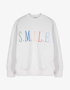 Sweatshirt - Borduursel - wit