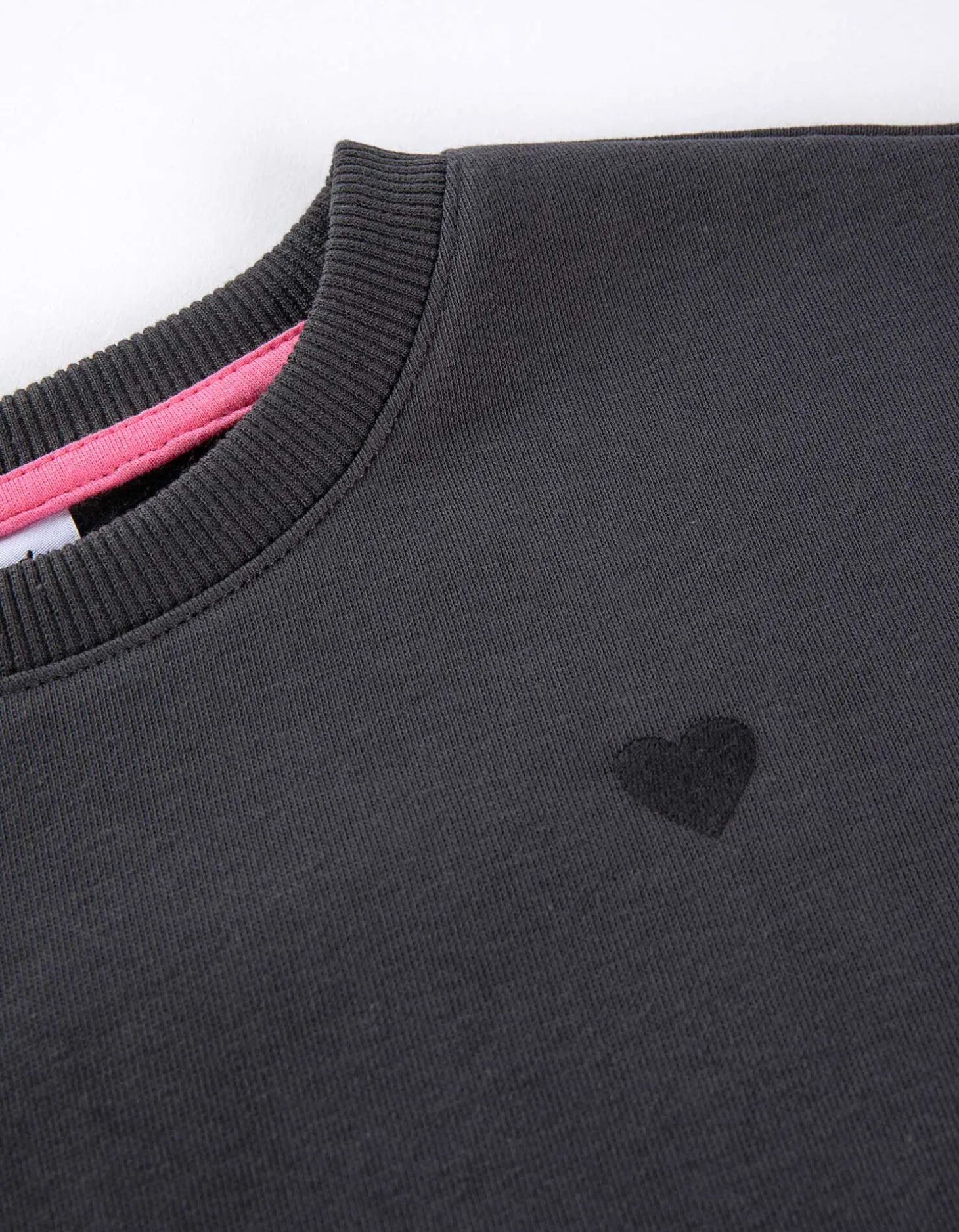 Sweatshirt - Borduursels - donkergrijs