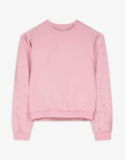 Sweatshirt - Broderie - pink