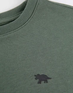 Sweatshirt - Effen - donkergroen