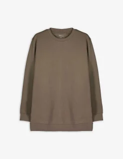 Sweatshirt - Effen - lichtbruin