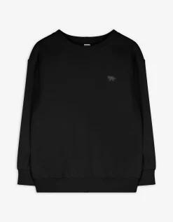 Sweatshirt - Effen - zwart