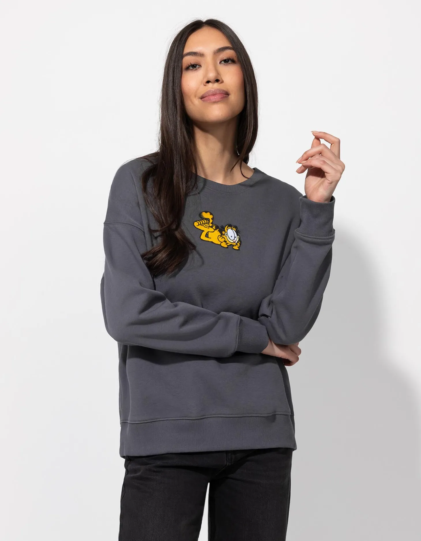 Sweatshirt - Garfield - donkergrijs