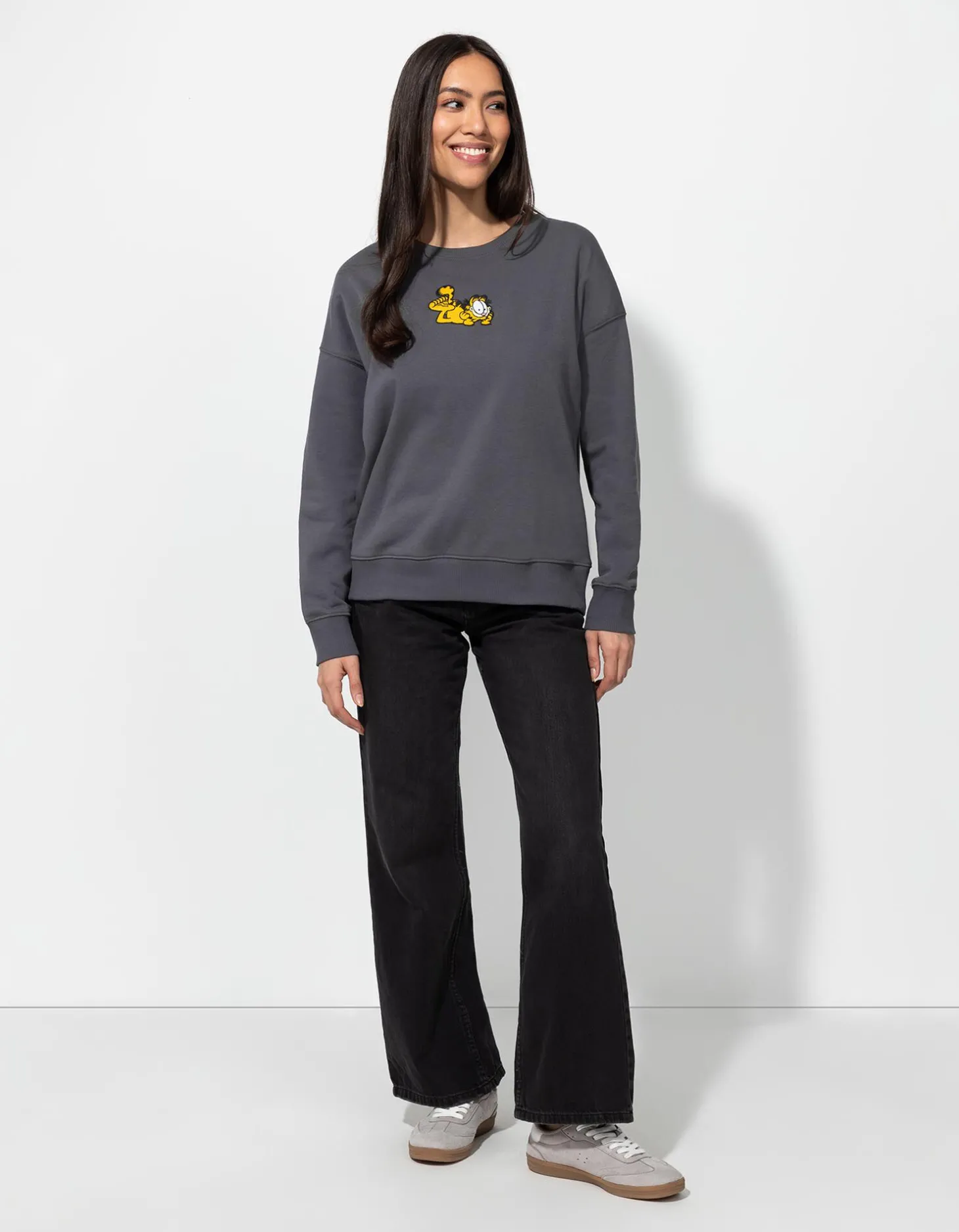 Sweatshirt - Garfield - donkergrijs